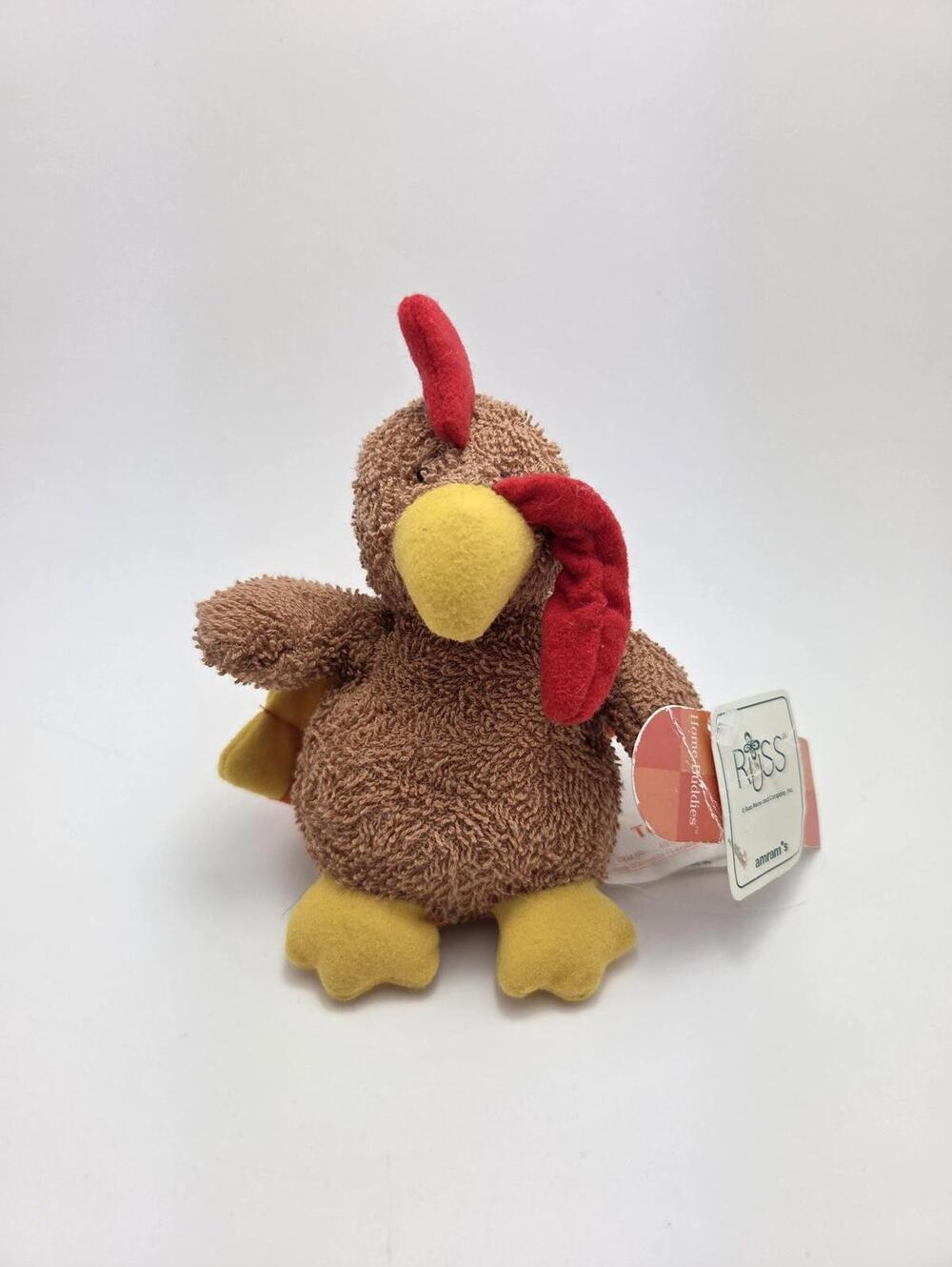 Russ Bean Bag Plush Tom the Turkey Plush Vintage New with Tags (4 inch)